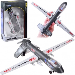 Metalen militaire drone met geluid