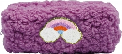 Astuccio in peluche Teddy viola
