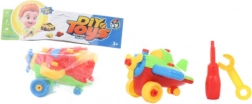 Screw-together plastic airplane for kids