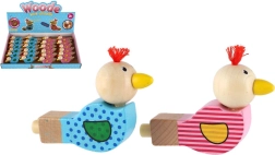 Sifflet en bois oiseau 8 cm – jouet sifflant coloré pour enfants
