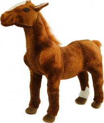 Plush brown horse 40 × 37 cm