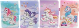 Notebook with a unicorn motif with ruled pages