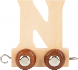 Vagoncino in legno con lettera N per ferrovia giocattolo small foot