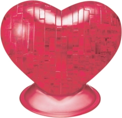 Puzzle di cristallo 3D cuore rosso 46 pezzi