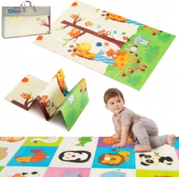 Humbi oboustranná skládací pěnová podložka XPE 120 × 180 se zvířátky a žirafami
