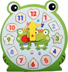 Wooden Clock Puzzle Frog