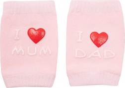 Children's anti-slip knee pads pink I love mum & dad