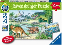 Puzzle Svijet dinosaura 2x24 dijelova od Ravensburgera