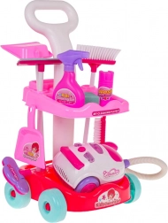 Otroški čistilni set z interaktivnim sesalnikom in vozičkom
