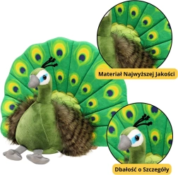 Plišana igračka Elegantni Paun zeleni 30 cm