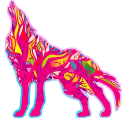 Puzzle in legno Lupo ululante 250 pezzi