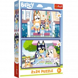 Puzzle 2x24 Vesela Bluey - BBC Bluey Trefl
