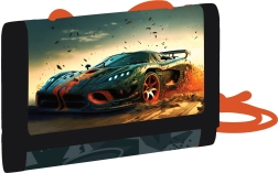 Portefeuille en tissu pour enfants avec motif de voiture