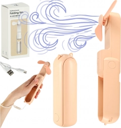 Mini ventilateur de table pliable USB rose