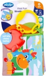 Playgro viseča knjižica za voziček z grizalom