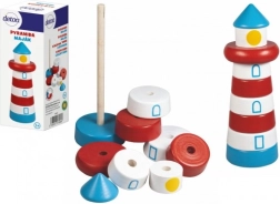 Pyramide empilable en bois phare DETOA