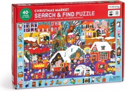 Puzzle Mudpuppy Cerca e trova: mercatino di Natale (64 pezzi)