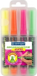 CENTROPEN Flexi Neon Highlighters 4 pcs