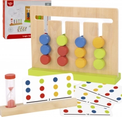 Wooden logic game with hourglass and colorful patterns TOOKY TOY