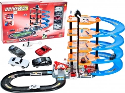 Parking Garage with Racetrack and Toy Cars