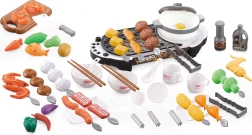 Kids’ BBQ play set with accessories, lights and sounds (69 pieces)