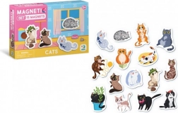 Magneter med kattemotiv i æske