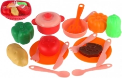 Children’s Dishware Set in a Basket with Accessories