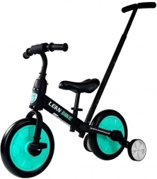 Zwart kinder driewieler loopfiets 3-in-1