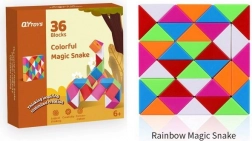 Farverig slange foldet puslespil