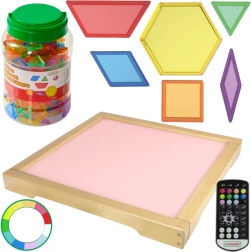 Panneau LED lumineux Masterkidz avec télécommande et blocs Montessori 140 pcs.