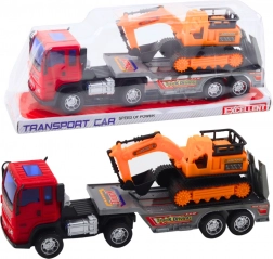 Lkw-Set mit Anhänger und Kettenbagger