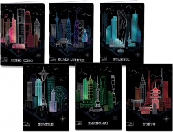 School Notebook A4 Premium Metallic with Urban Design