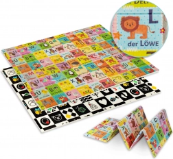 Humbi snažna dvoslojna pjenasta podloga XPE 120 × 180 s njemačkom abecedom