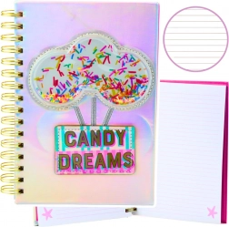 notebook s linajkami Candy Dreams holografický A5