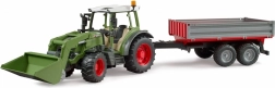 Bruder traktor Fendt Vario 211 s prednjim utovarivačem i kiperskom prikolicom 1:16