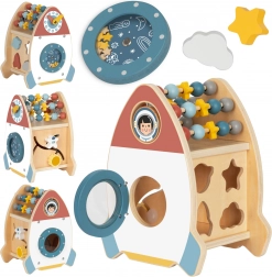 Houten raket voor kinderen met activiteiten TOOKY TOY