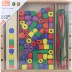 Gioco educativo in legno VIGA Perline logiche, 104 pezzi Montessori