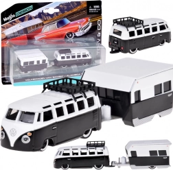 Maisto kovinski model VOLKSWAGEN Van Samba s počitniško prikolico 1:64