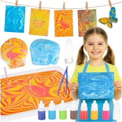 set creativo per marmorizzazione in acqua ebru – 8 colori