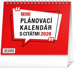 Calendario da tavolo pianificatore con citazioni 2026