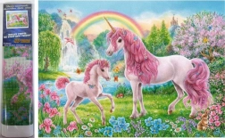 diamond painting Unicorns in a Fairy Garden 30 × 40 cm