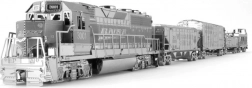 METAL EARTH 3D Puzzle Freight Locomotive with 4 Cars (Deluxe Set)