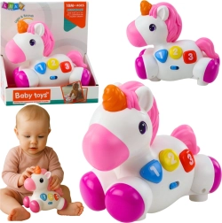 Unicorno interattivo su ruote con luci e suoni