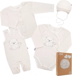 Newborn Set New Baby Sweet Bear, beige, 4-piece, size 62