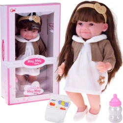 Adorable poupée Tosia aux longs cheveux, corps souple et robe 30 cm