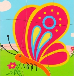 Layered Wooden Puzzle Butterfly