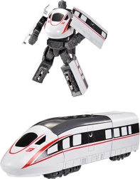 Metalni robot sklopivi brzi vlak bijeli