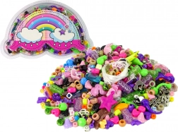 Set aus bunten Perlen für DIY Schmuckherstellung