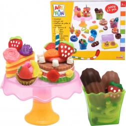 Set creativo XL dessert colorati con pasta da modellare e accessori, 21 pz