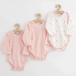 Body neonato a completa apertura NEW BABY Classic II, per bambina, 3 pezzi, rosa, taglia 62 (3–6 mesi)